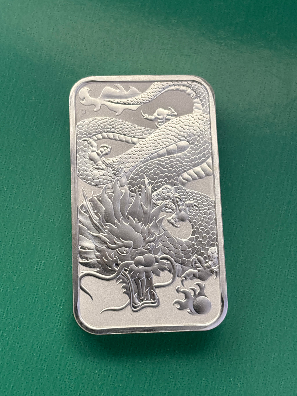 1oz .9999 Silver Bar Perth Mint Dragon 2022