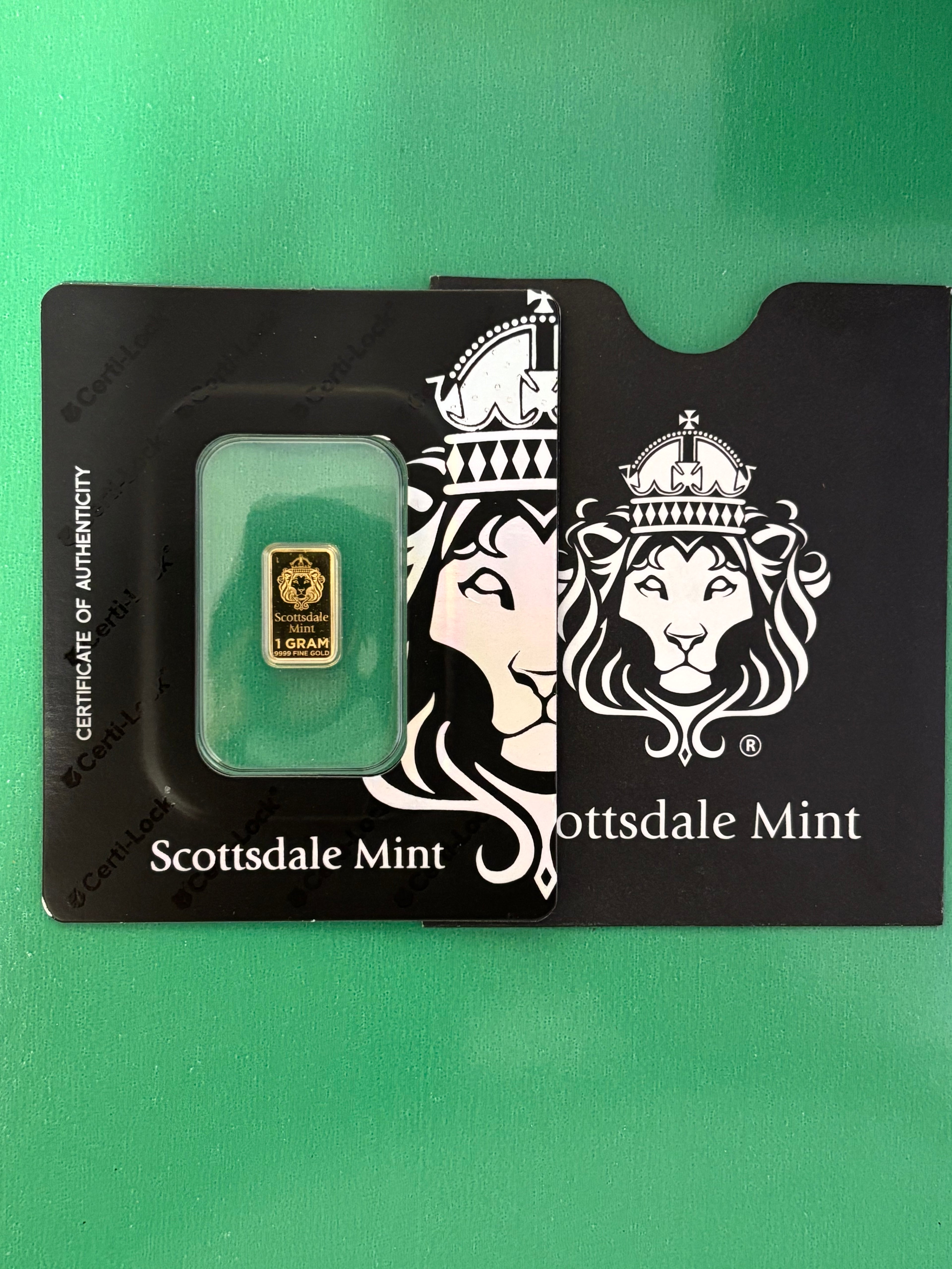 1g .999 Gold Scottsdale Bar