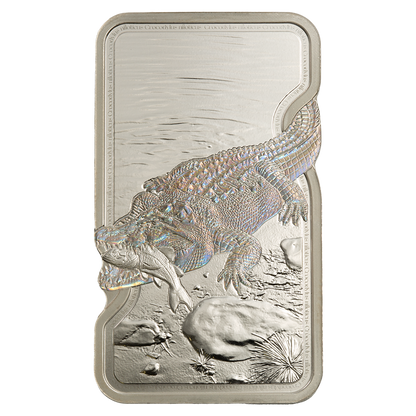 PAMP 1oz Pure Silver Natures Grip Crocodile