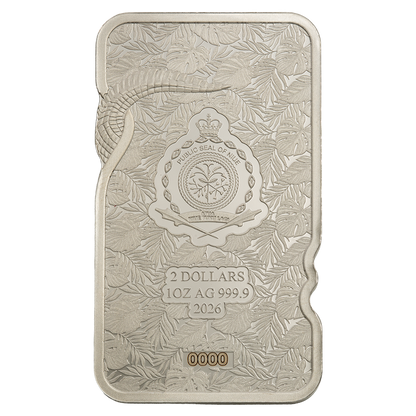 PAMP 1oz Pure Silver Natures Grip Crocodile