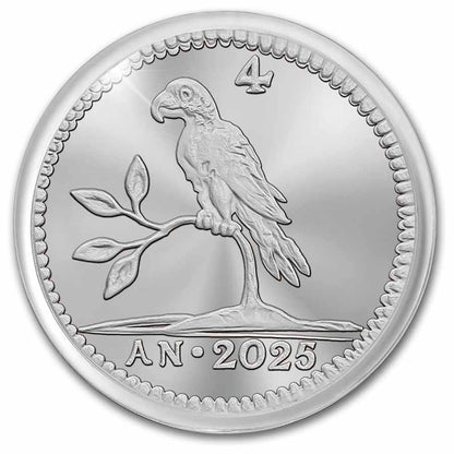 2025 Netherlands 1oz Pure Silver Coin Parrot Duit Restrike BU