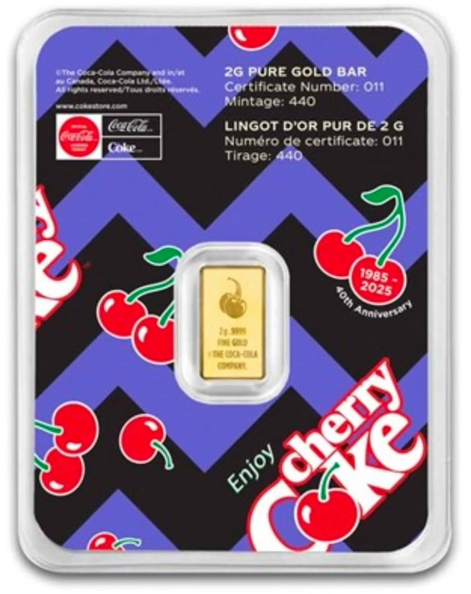 2g Pure Gold Bar in TEP - Coca-Cola® Cherry Coke