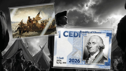 5g Pure Silver Note Washington Crossing The Delaware