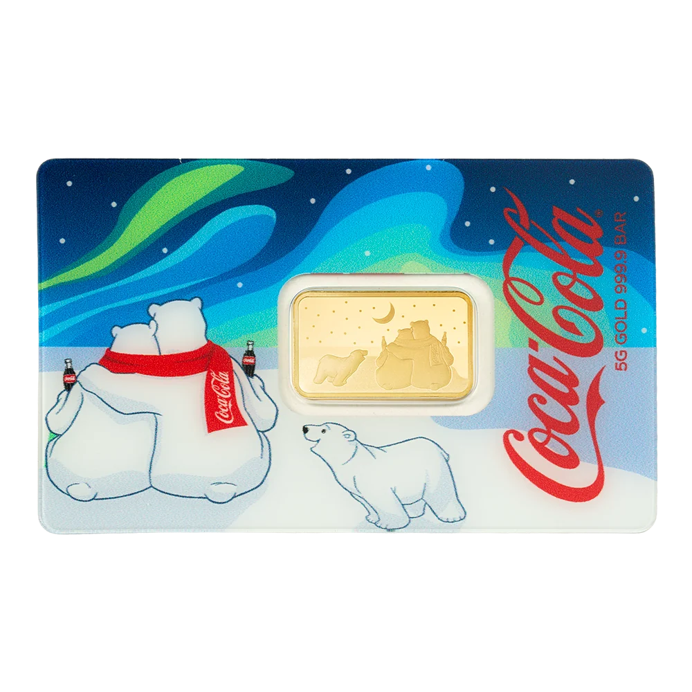 PAMP Coca-Cola® Polar Bear Hugs 5g Pure Gold Bar