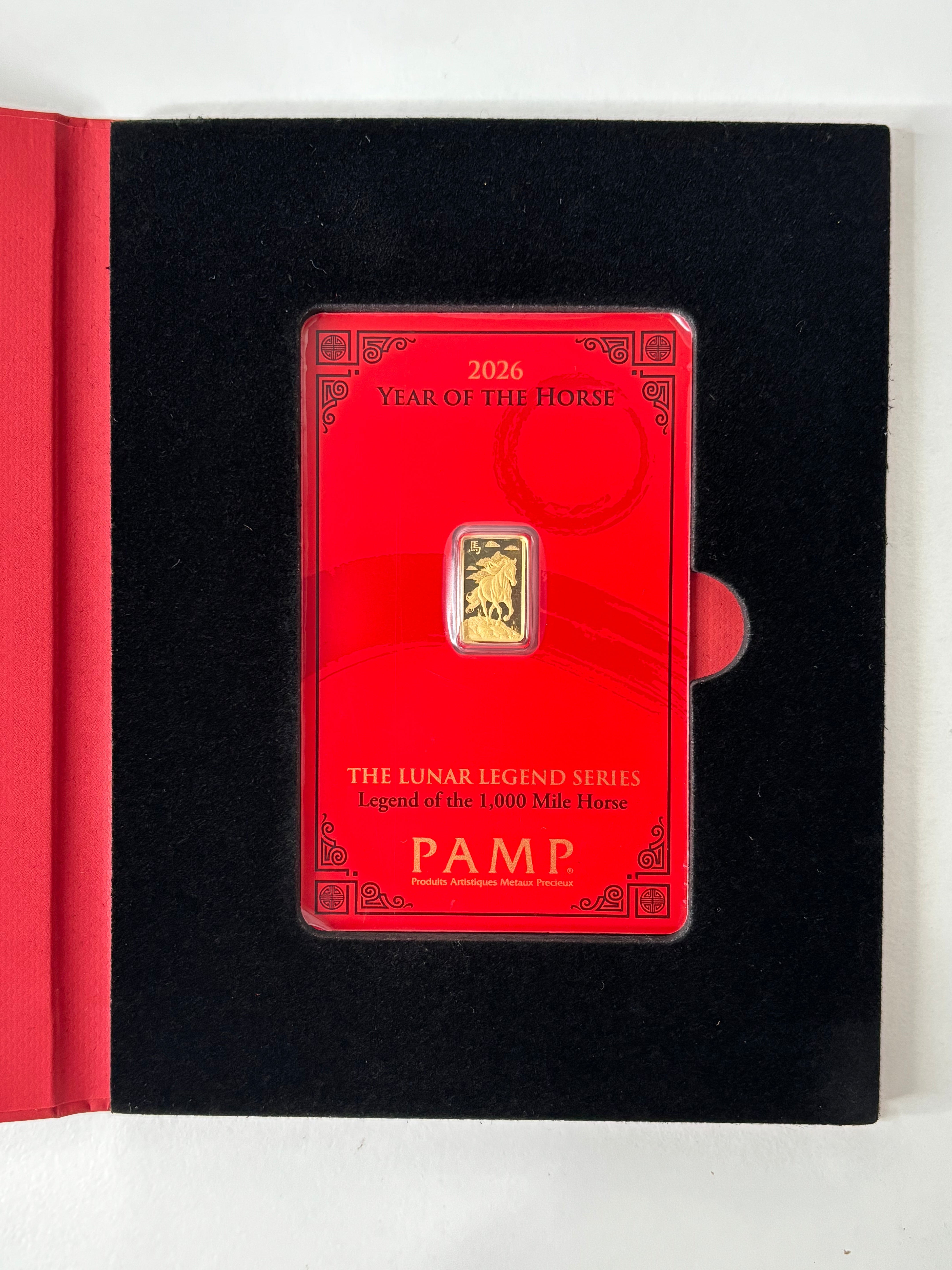 PAMP The Lunar Legend Series 2026 | Legend Of The Horse 1 Gram | Fine Gold 999.9