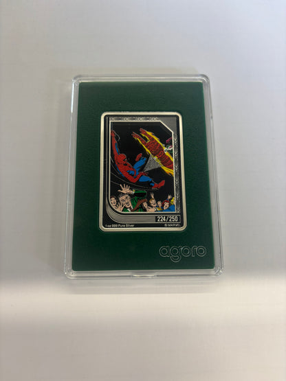 1oz Pure Silver Agoro Marvel Trading Coins - Spiderman