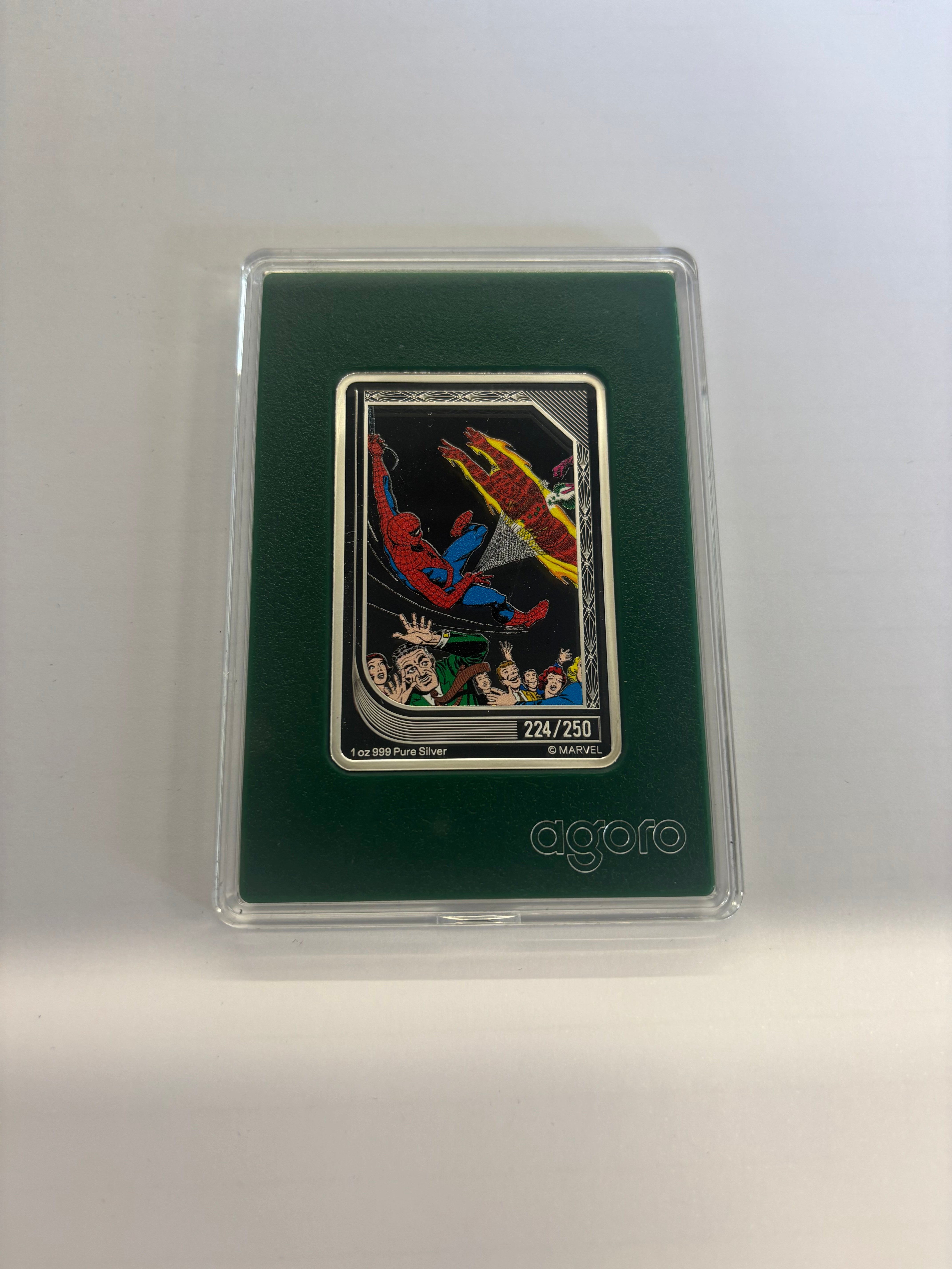 1oz Pure Silver Agoro Marvel Trading Coins - Spiderman