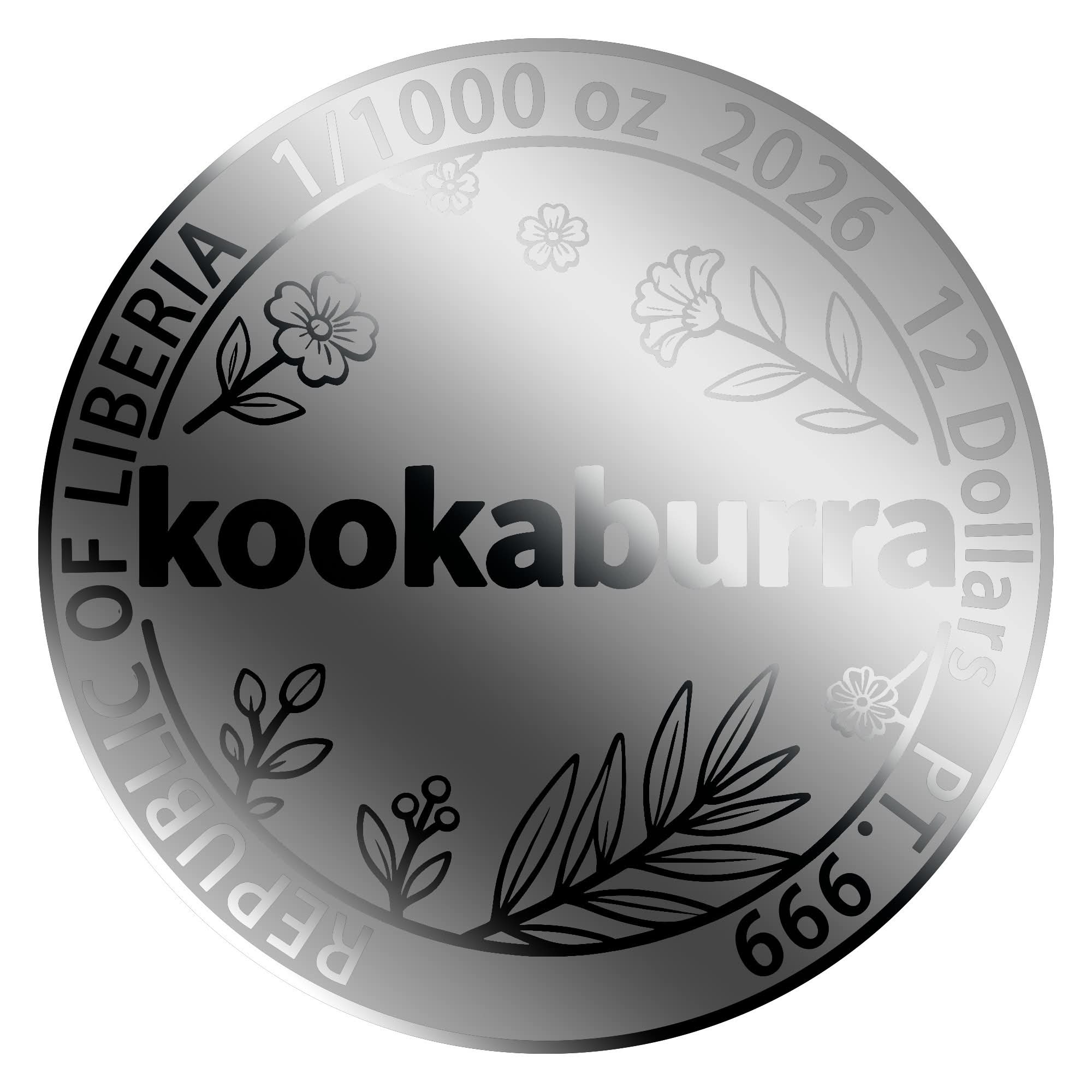 1/1000oz Pure Platinum Kookaburra Coin In Card