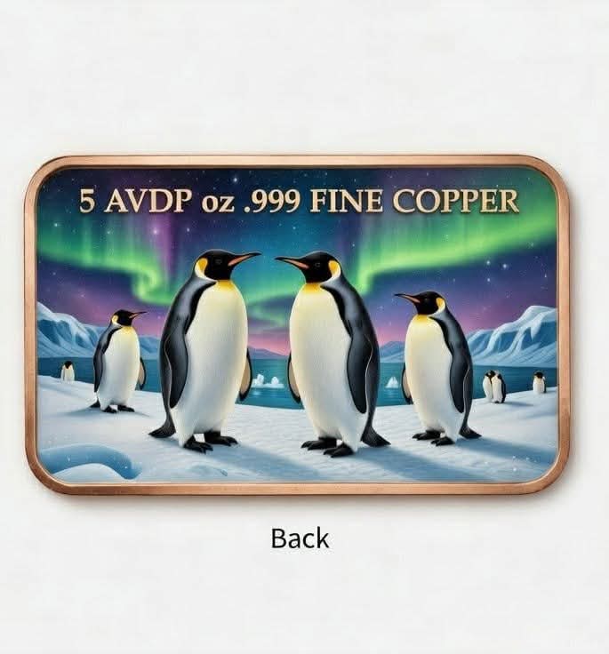 5oz ADVP Copper Bar Penguin