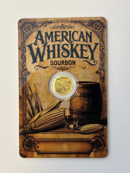 1/1000oz Gold Foil Coin American Whiskey