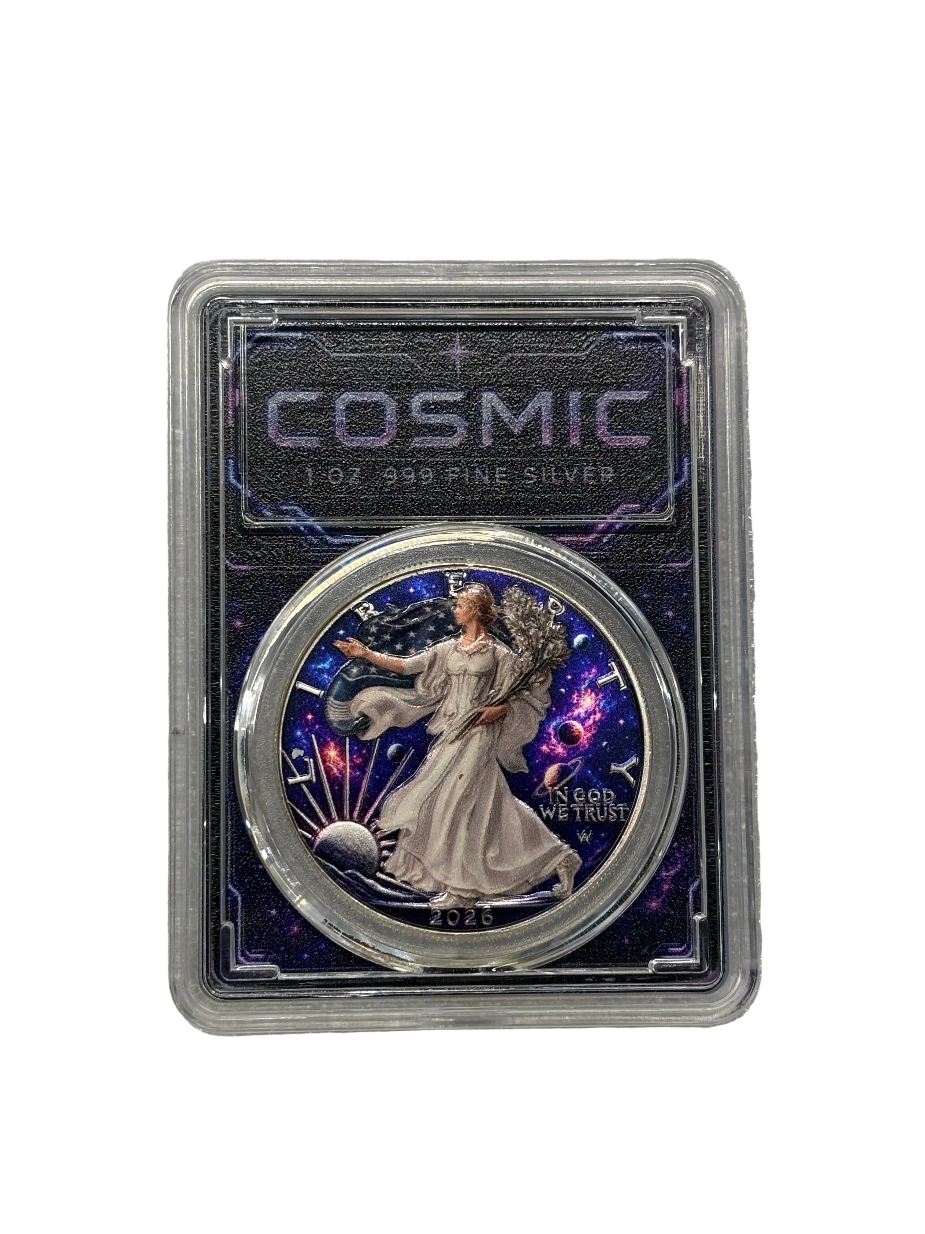 1oz Pure Silver Coin ASE Cosmic