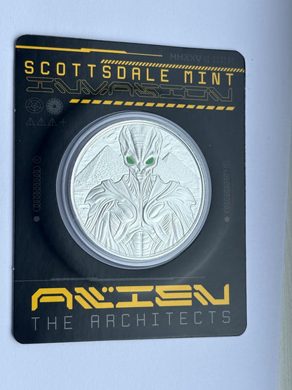 Alien Architects 1oz Pure Silver Coin BU