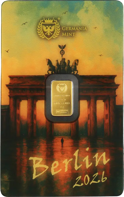 1g .9999 Gold Bar 2026 WMF BERLIN BEAR