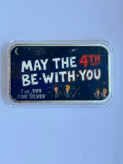 1oz Pure Silver Bar May The Fourth Be With You