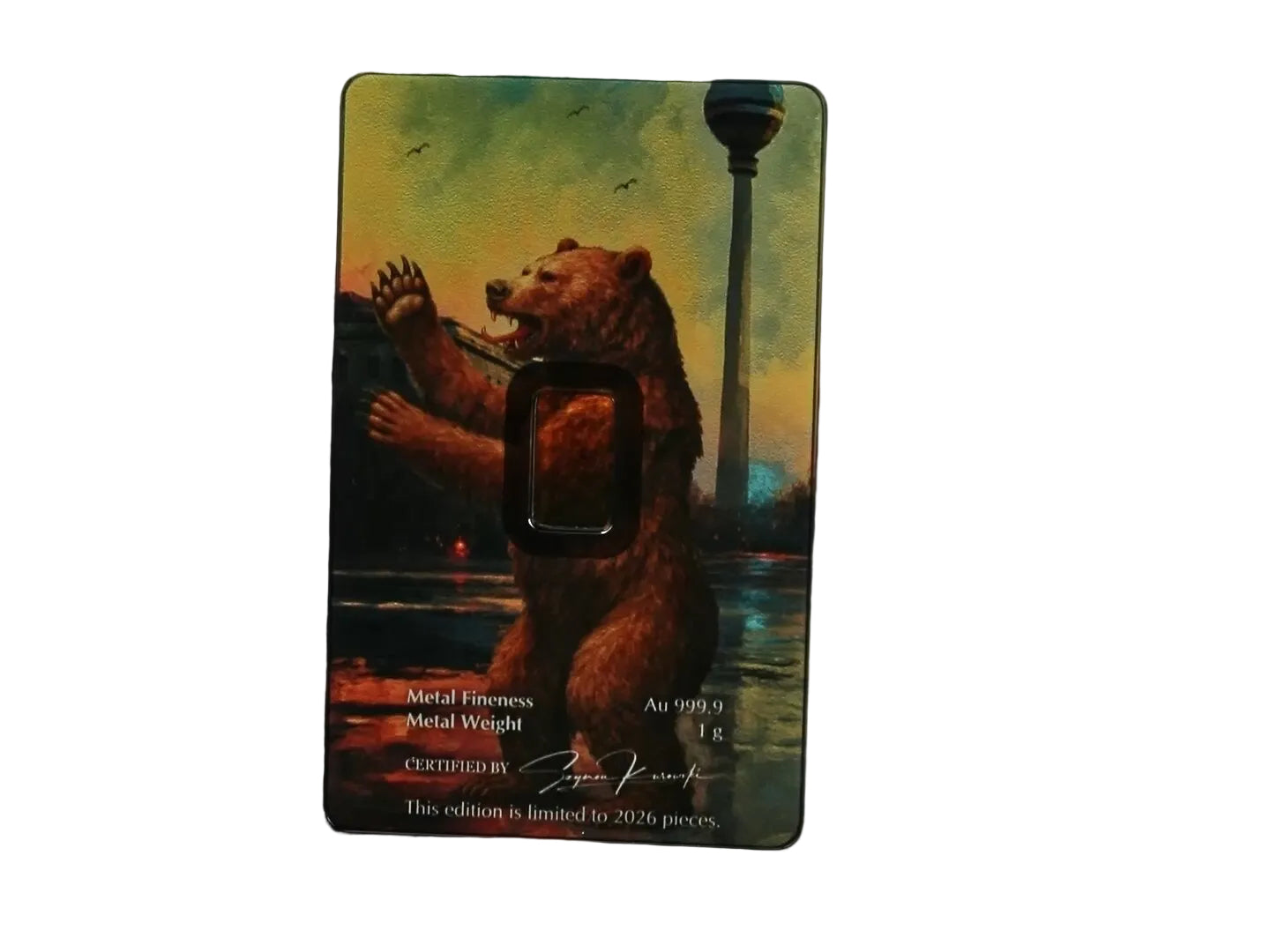 1g .9999 Gold Bar 2026 WMF BERLIN BEAR