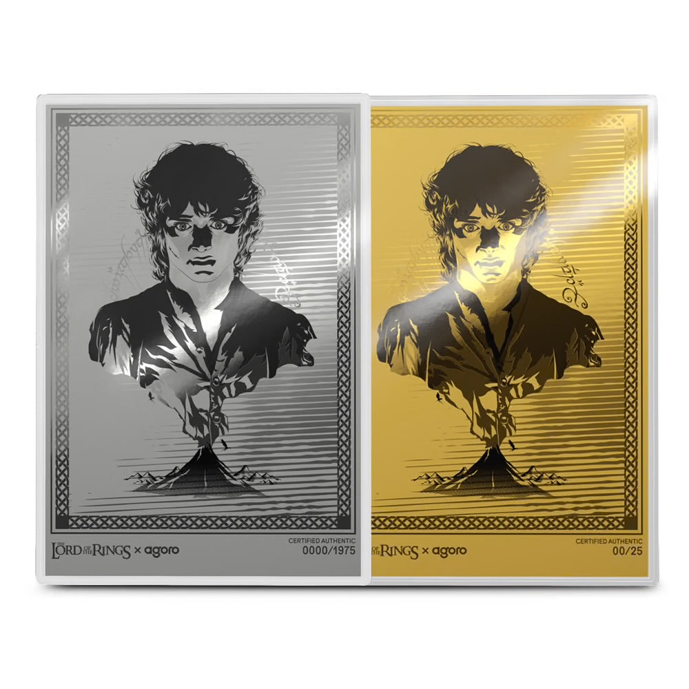 THE LORD OF THE RINGS - Frodo's Journey
5g Pure Silver Or Gold Mystery Collectible Foil Sealed Box