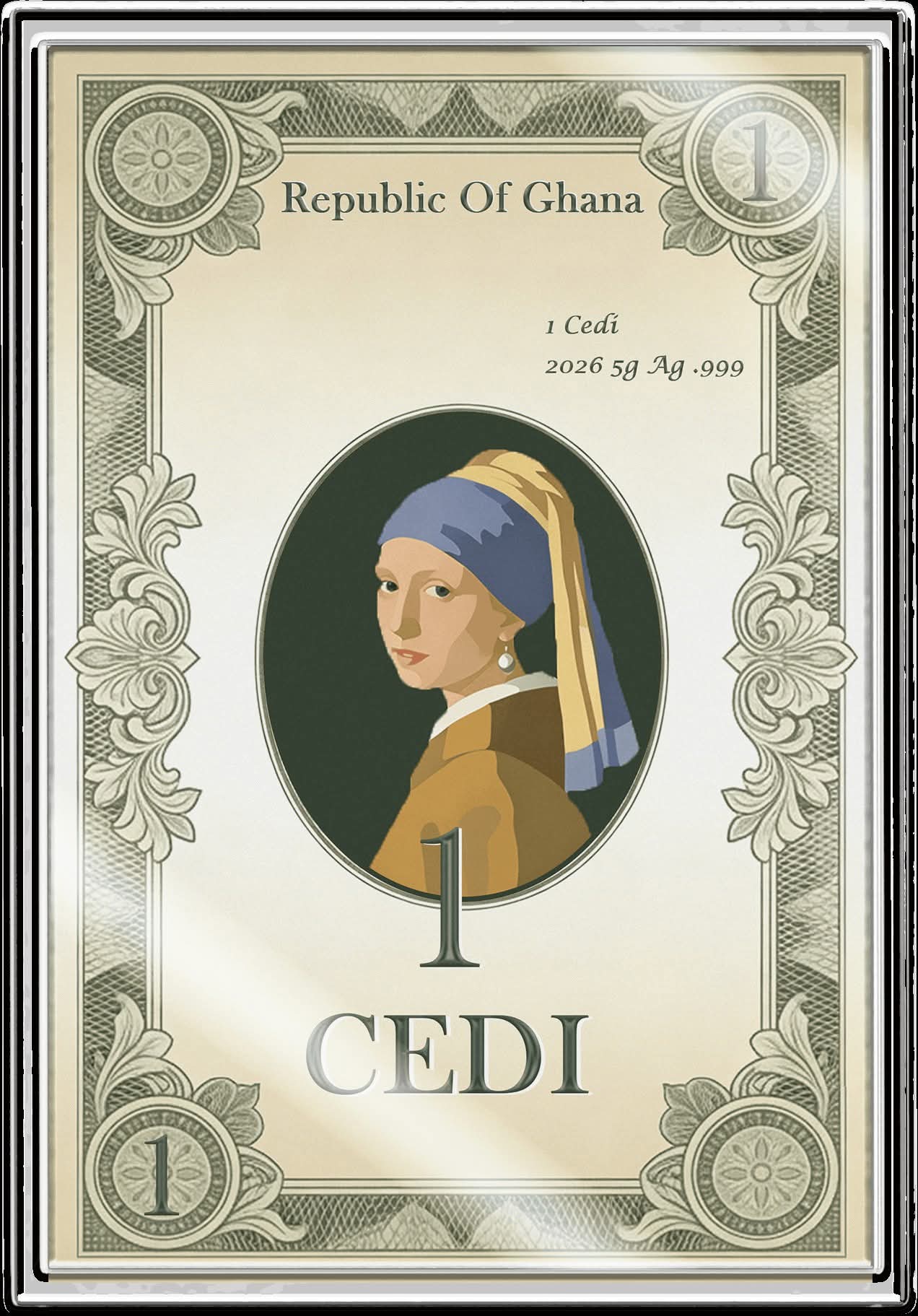 5g Pure Silver Note Girl With The Pearl Earring
