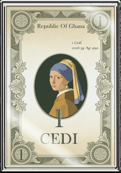 5g Pure Silver Note Girl With The Pearl Earring