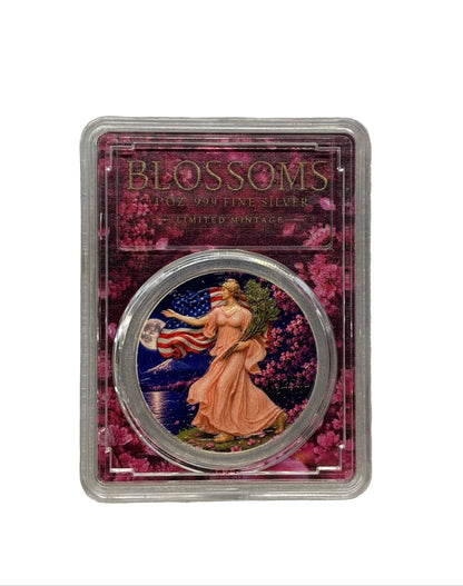 1oz Pure Silver Coin ASE Blossoms