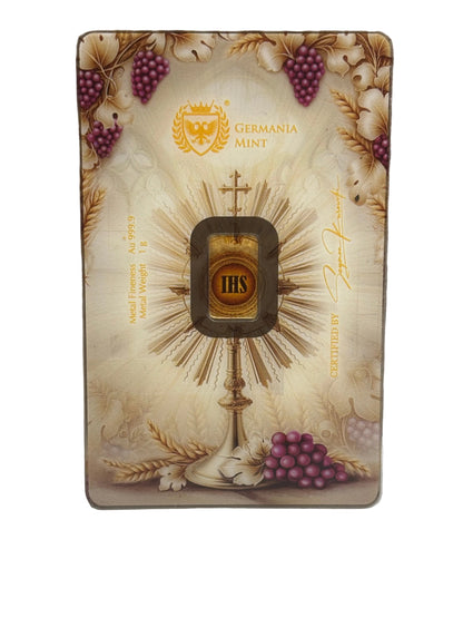 GERMANIA MINT PURE GOLD MINTED BAR 1G – FIRST HOLY COMMUNION (VERSION II)