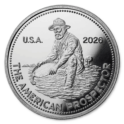 1oz Pure Silver Round - 2026 Revived Engelhard Prospector By PAMP
