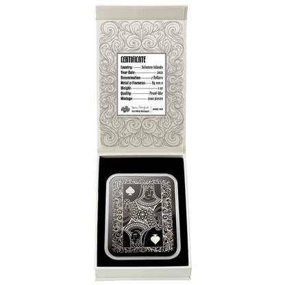 1oz Pure Silver Pamp Playing Card Queen Of Spades