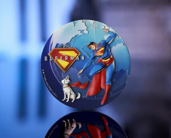Superman and Krypto - 2 oz .999 Silver High Relief Coin - $5 Niue 2025