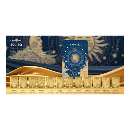 0.5g Zodiac Pure Gold Bars Full Set Of 12 | PAMP Suisse