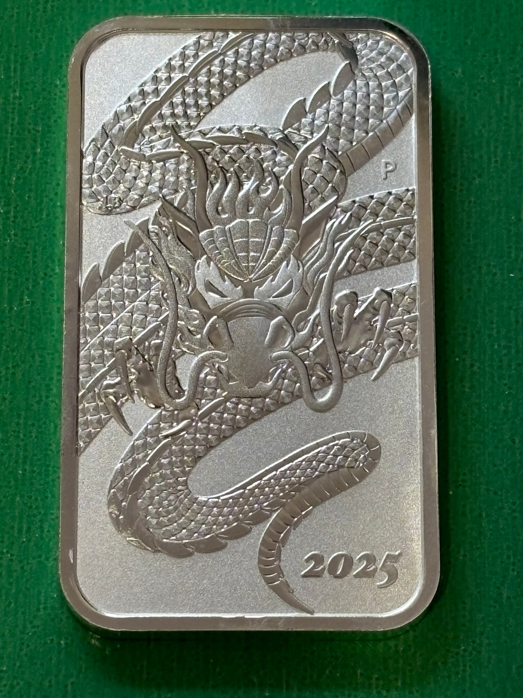 1oz .9999 Silver Perth Mint Dragon Bar 2025