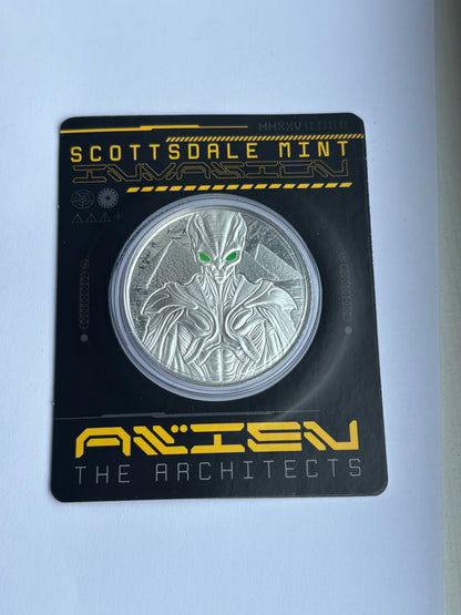 Alien Architects 1oz Pure Silver Coin BU