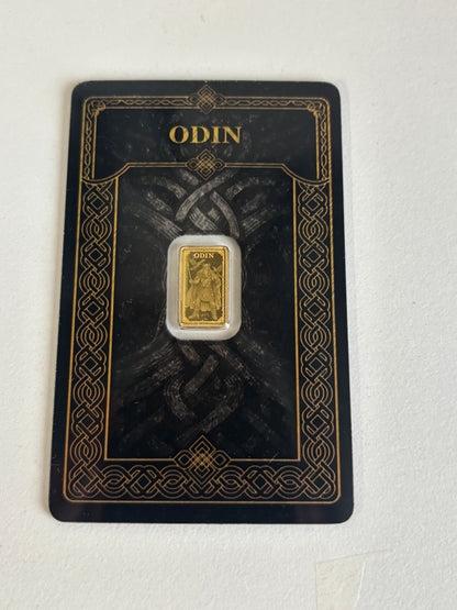 1/100oz Pure Gold Odin Bar