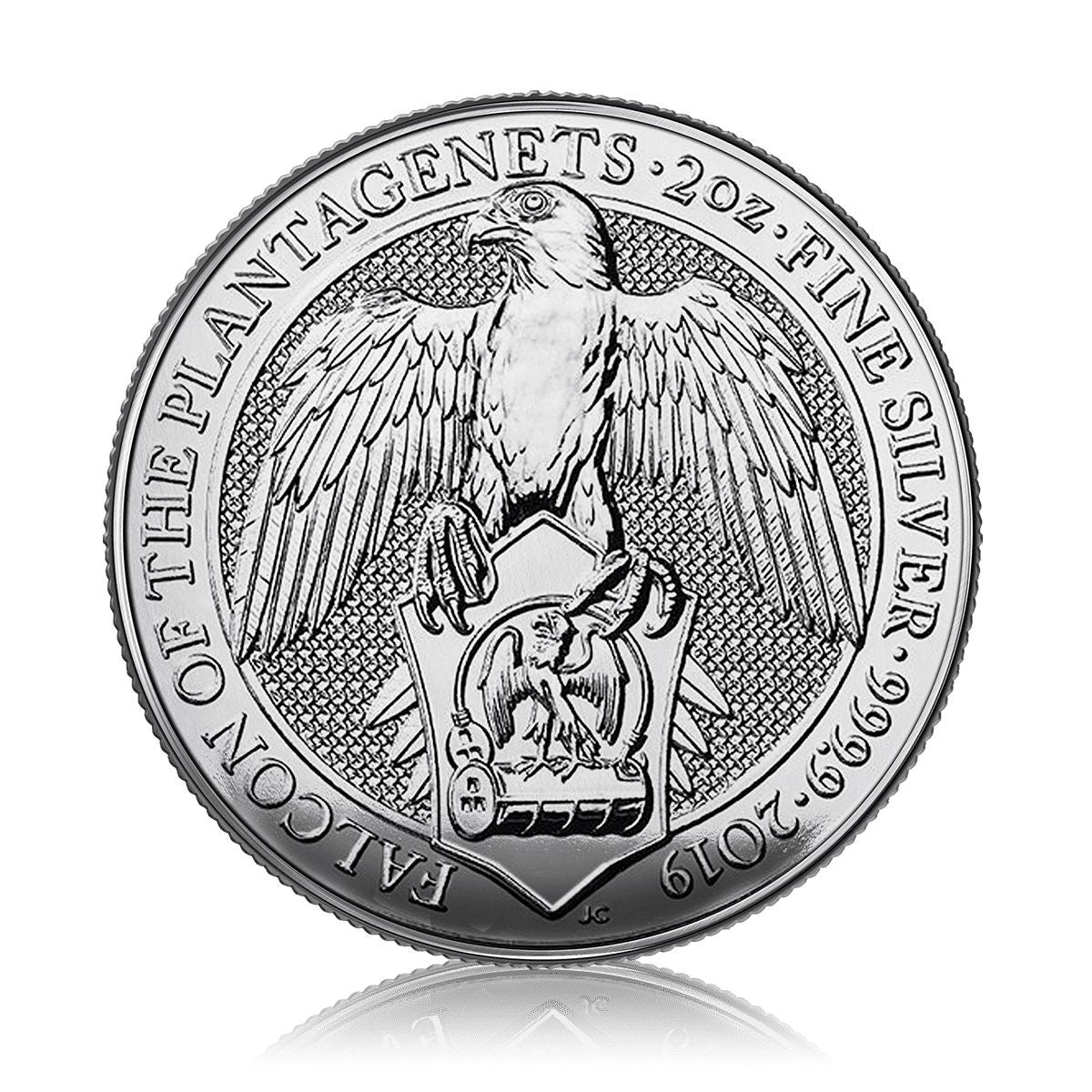 The Queen's Beasts 2019 Falcon 2oz pure Silver Bullion Coin
