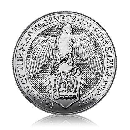 The Queen's Beasts 2019 Falcon 2oz pure Silver Bullion Coin