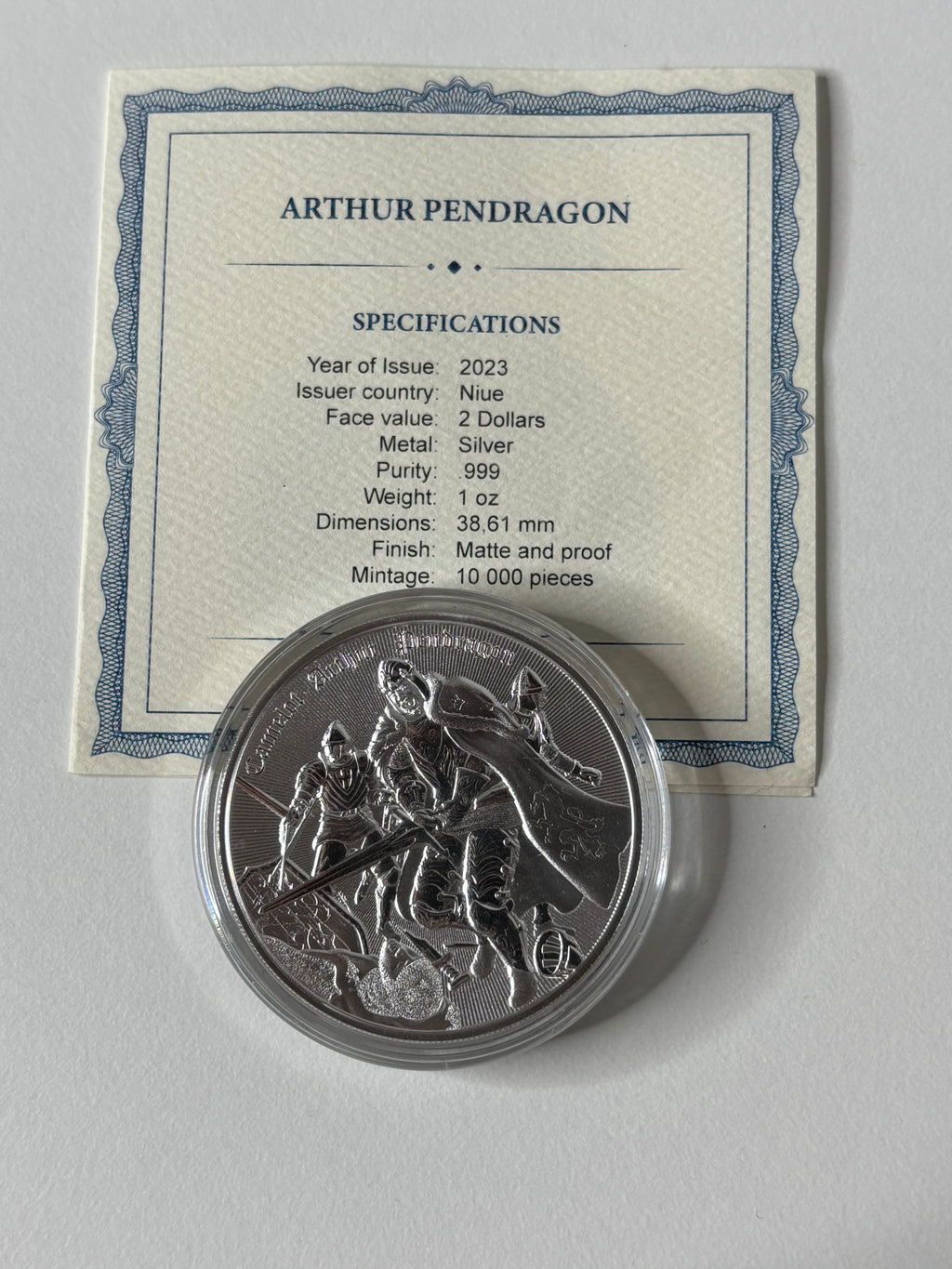 Niue Camelot - Arthur Pendragon 1oz Silver Coin