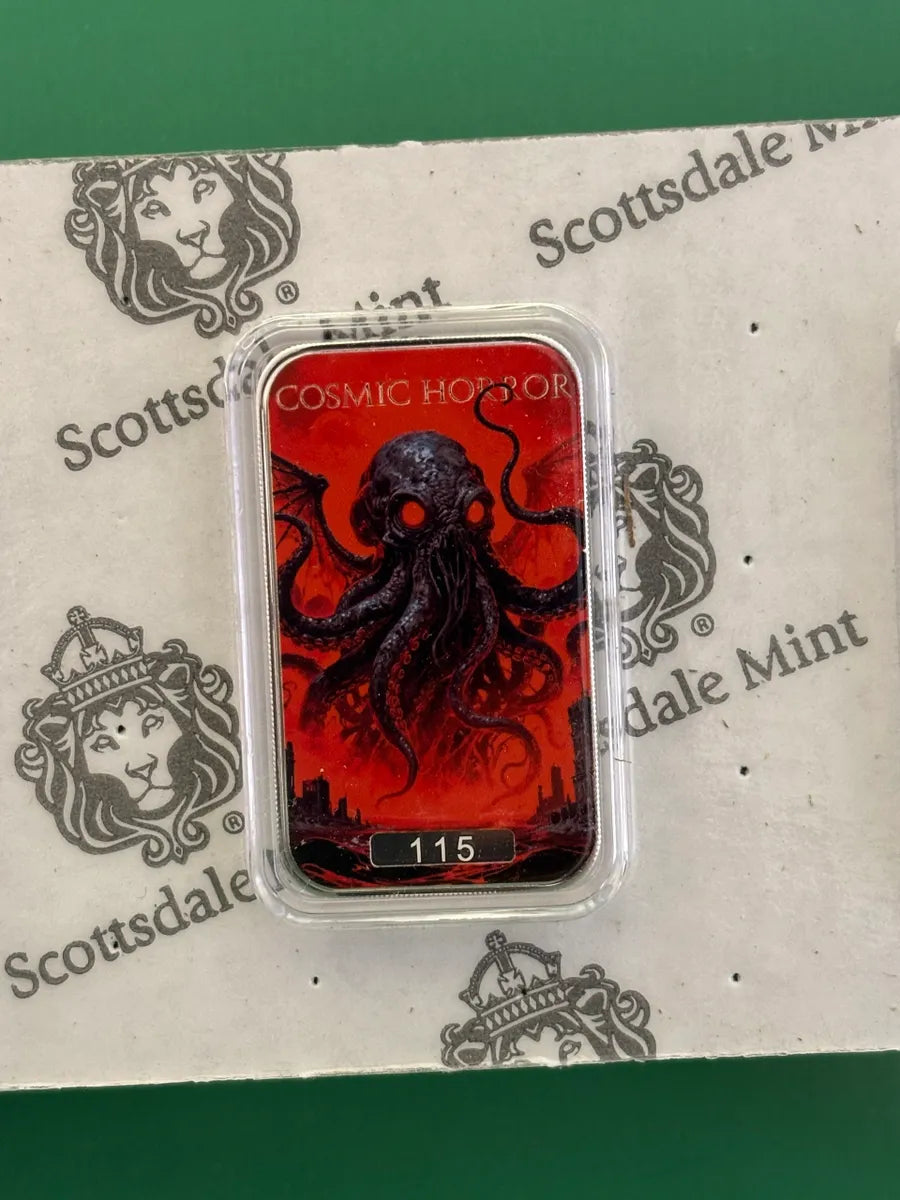 1oz .999 Silver Bar Scottsdale Mint Cosmic Horror