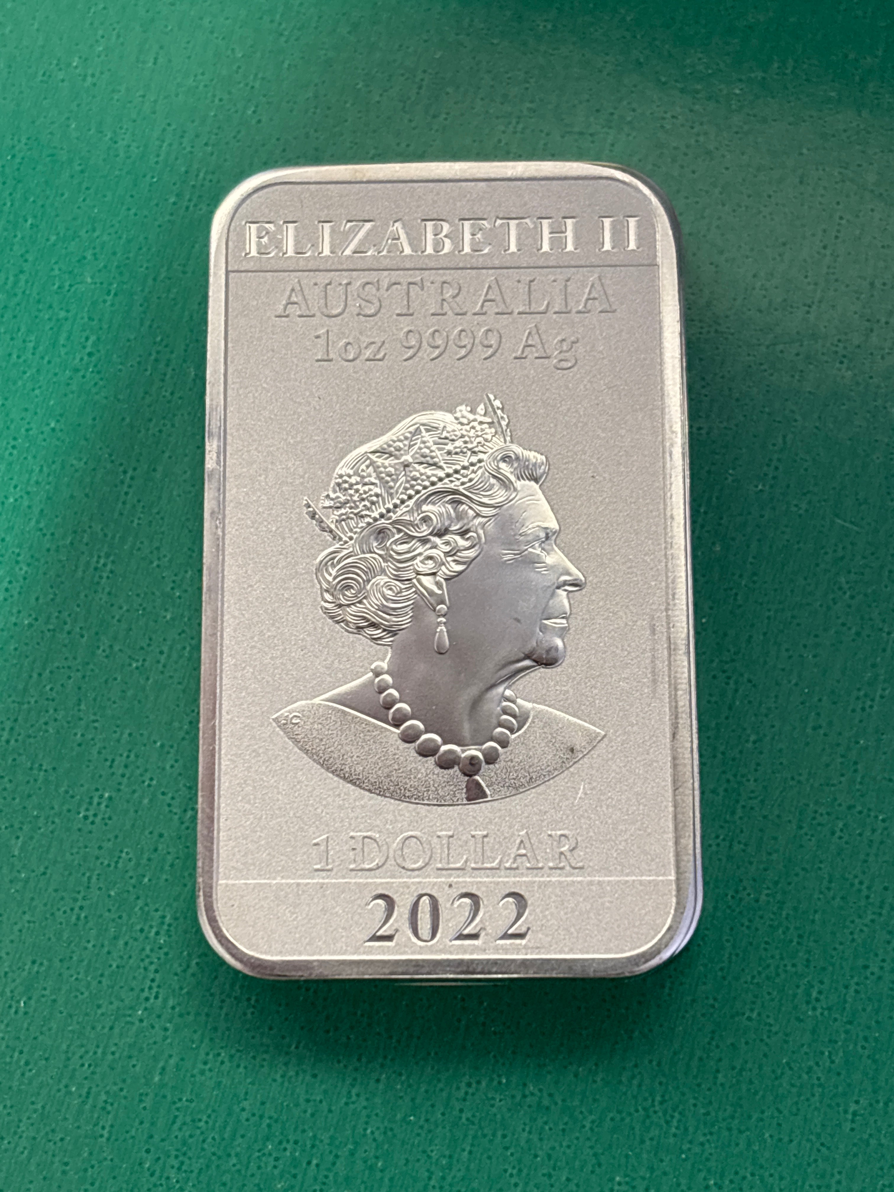 1oz .9999 Silver Bar Perth Mint Dragon 2022
