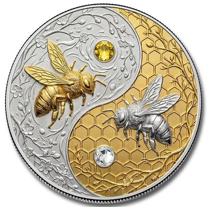 5oz Copper Harmony Bee With Crystal Insert