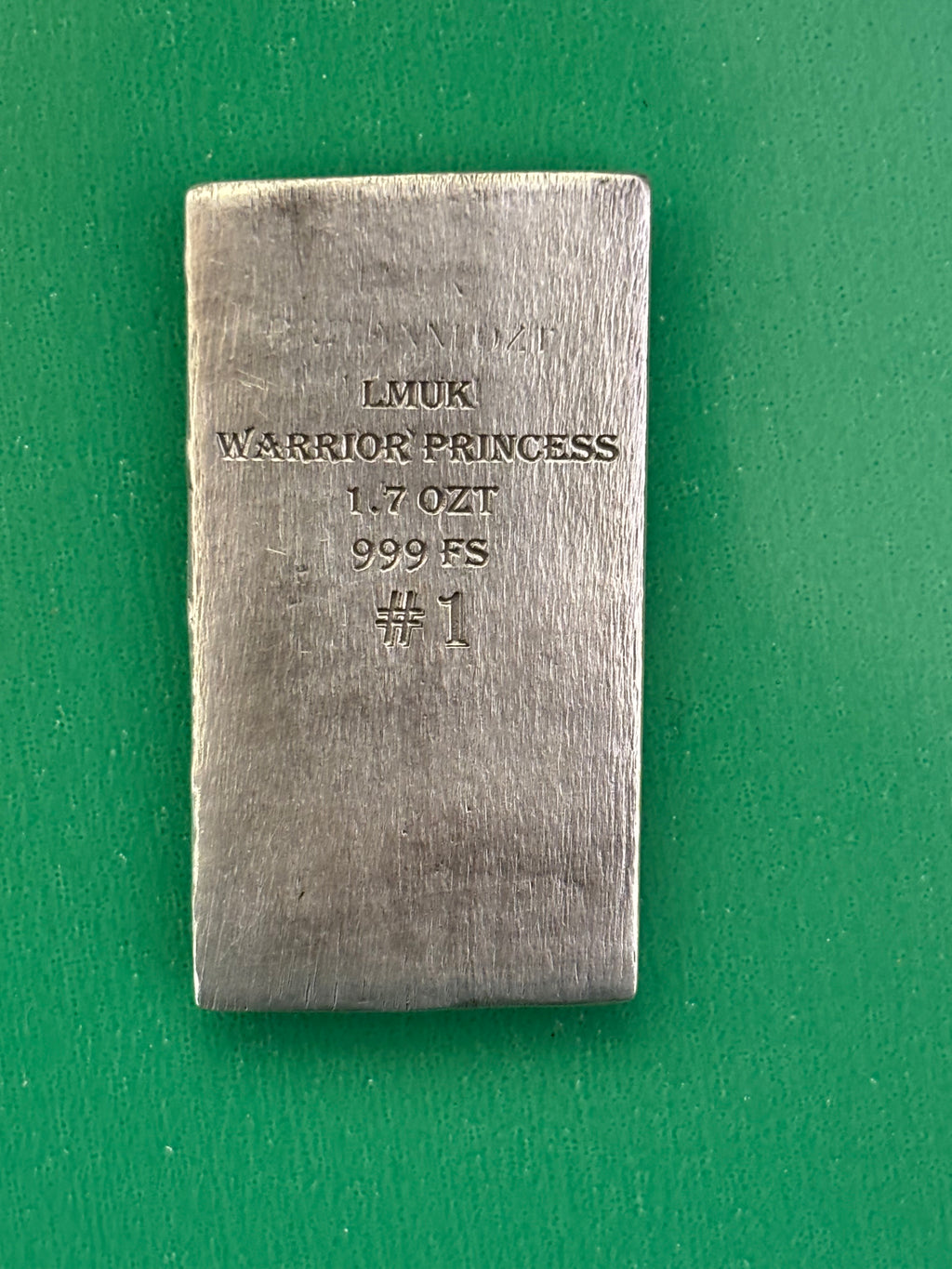 1.7oz .999 Silver Warrior Princess Bar