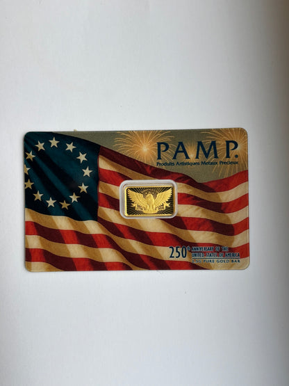 2.5g Pure Gold Bar Pamp Eagle