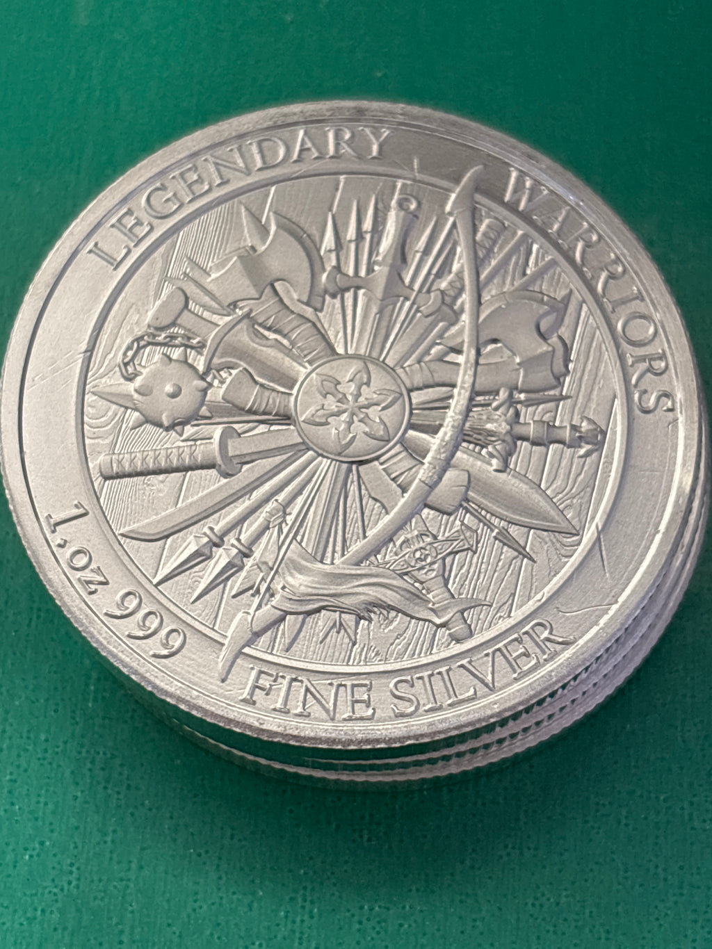 1oz .999 Silver Round Legendary Warriors Leonidas