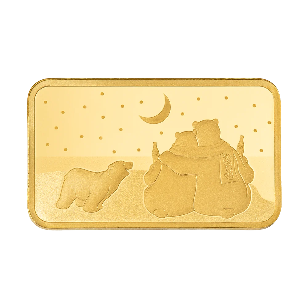 PAMP Coca-Cola® Polar Bear Hugs 5g Pure Gold Bar