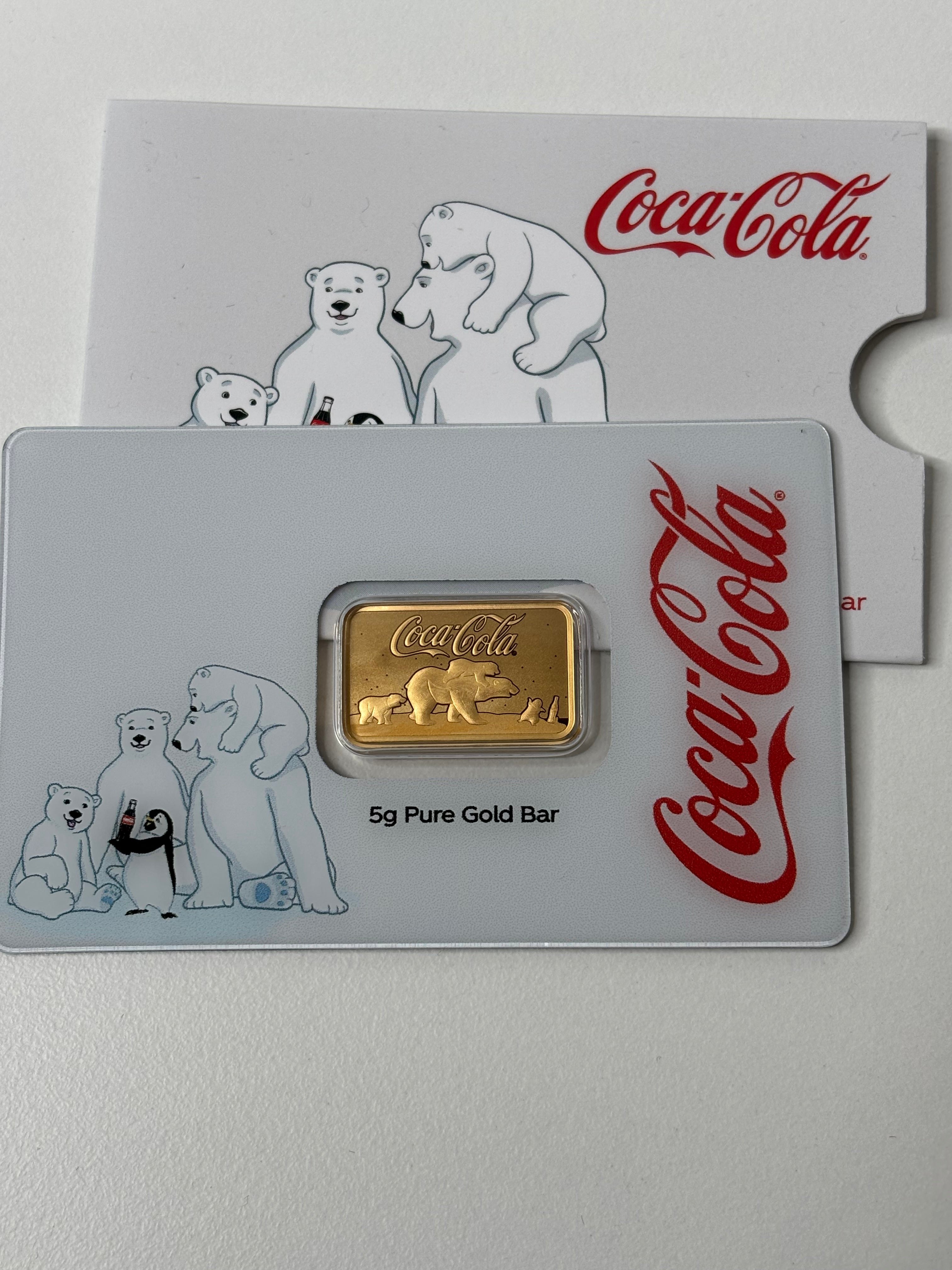 5g 999.9 Gold Pamp Coca Cola Christamas Polar Bear
