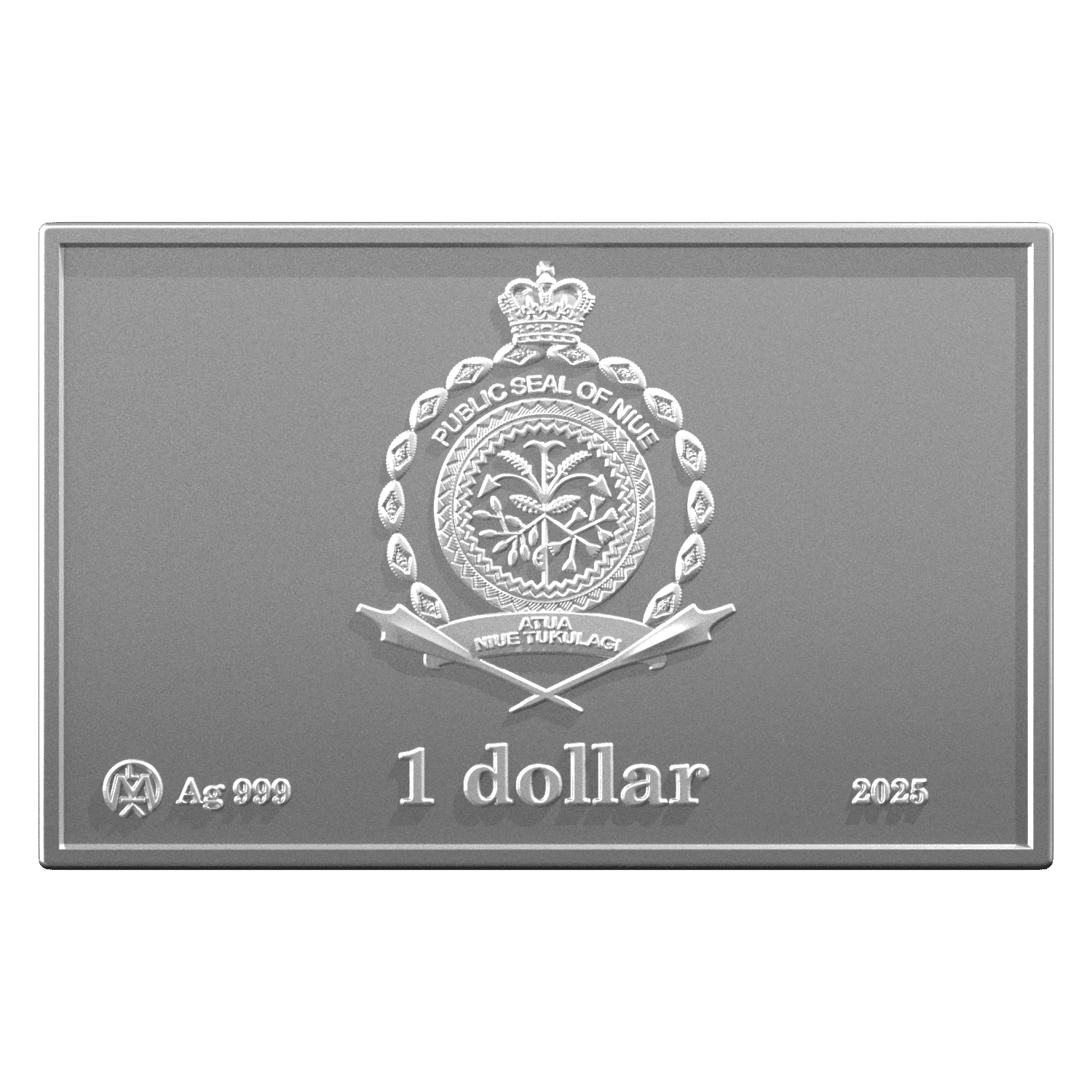 Niue 2025 1 Dollar Dogs Playing Poker 1oz Pure Silver Coin Bar