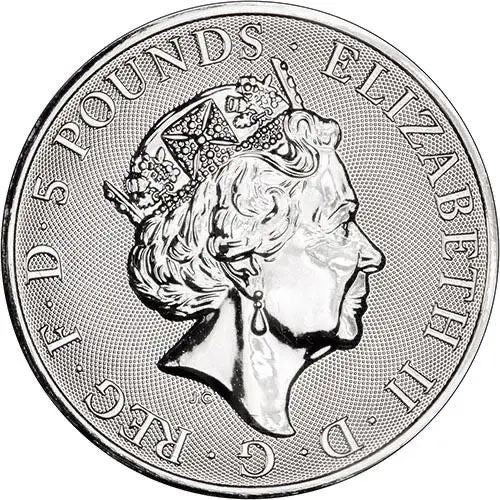 The Queen's Beasts 2019 Falcon 2oz pure Silver Bullion Coin