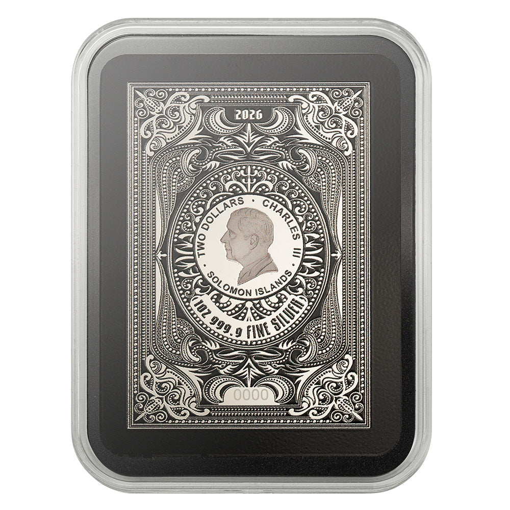 1oz Pure Silver Pamp Playing Card Queen Of Spades