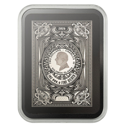 1oz Pure Silver Pamp Playing Card Queen Of Spades
