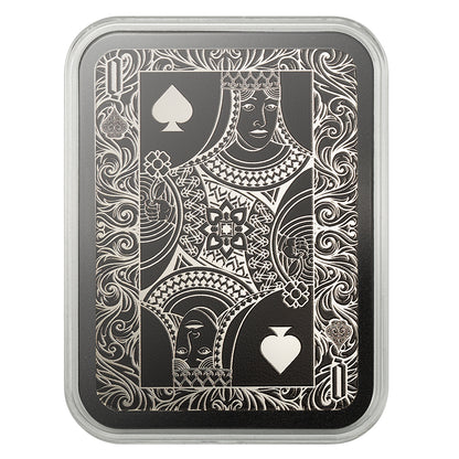 1oz Pure Silver Pamp Playing Card Queen Of Spades