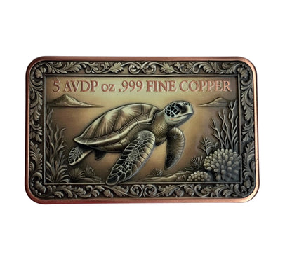 5oz ADVP Copper Bar Sea Turtle
