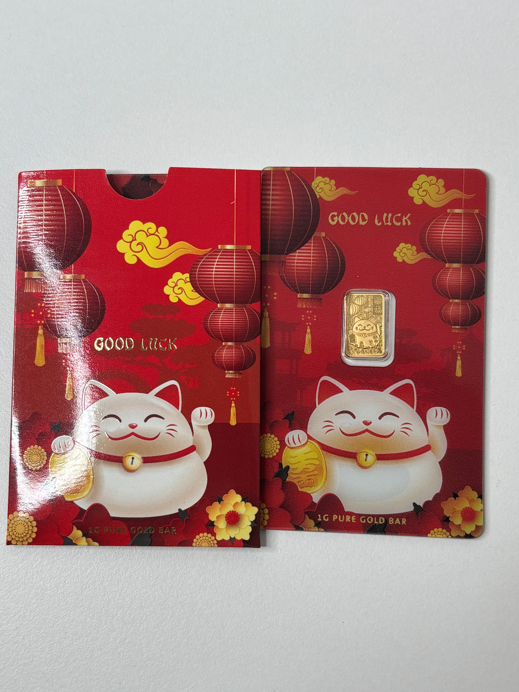 1g 999.9 Gold Bar - PAMP Suisse Lucky Cat