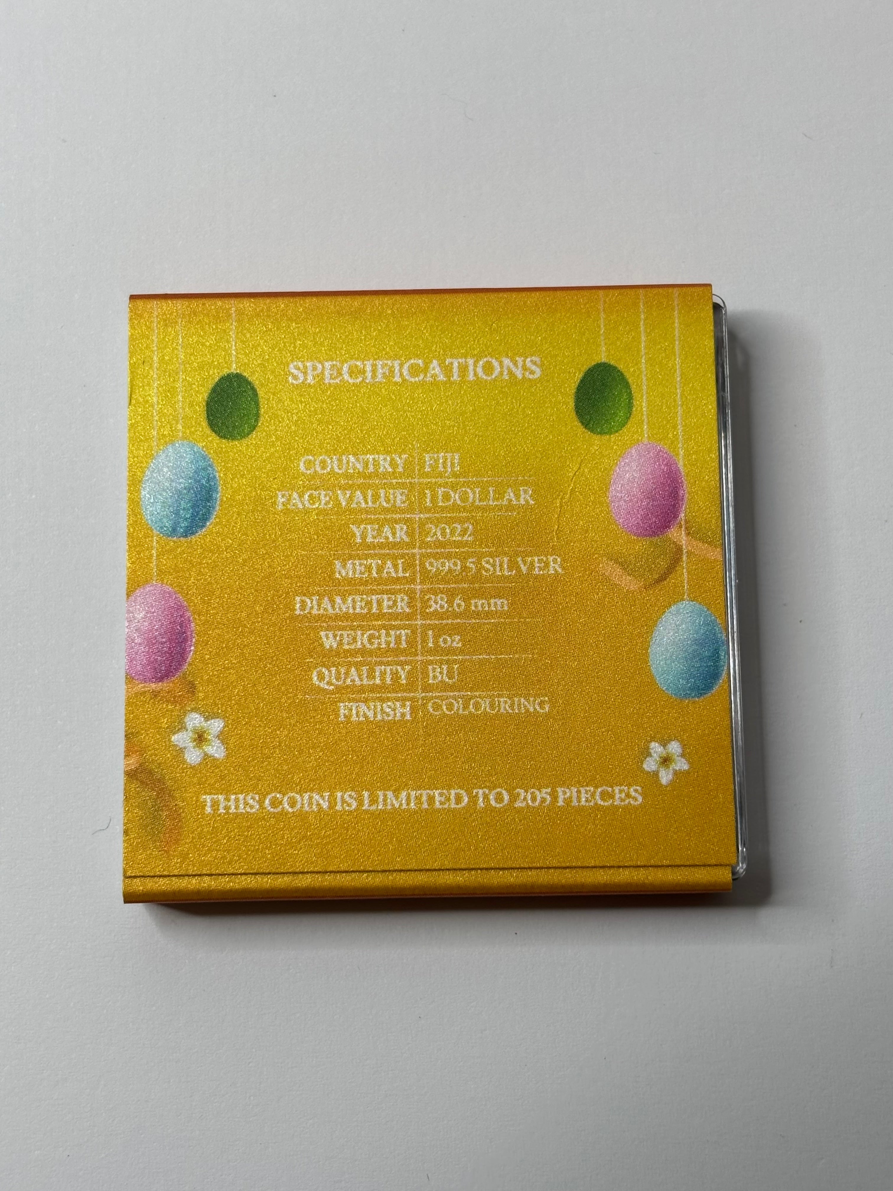 1oz Pure Silver Coin 1$ EARTH EASTER EGG Fiji 2022